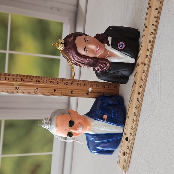 Joe Biden and Kamala Harris Christmas Holiday anytime ornaments 2 pcs see photos - Picture 9 of 9